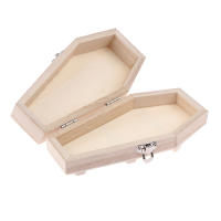 Caja De Regalo De Halloween Cofre Hexagonal De Madera Para Almacenamiento De Dulces Accesorios DIY Caja De Cofre Hexagonal De Madera - details 10