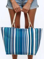MEJORADA TOTE BAG Grande Rayas Multicolor – BOLSO DE PLAYA de Lona con Asas de Cuerda, Capacidad Extra, 6 Colores Disponibles - details 3