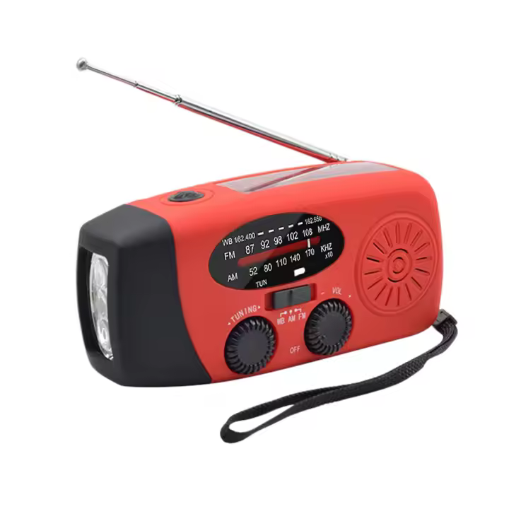 Radio De Meteorología Solar Y De Mano Con Cargador De Sol Y Batería De 1200 mAh AM/FM/NOAA Power Bank Para Emergencias Al Aire Libre - 1