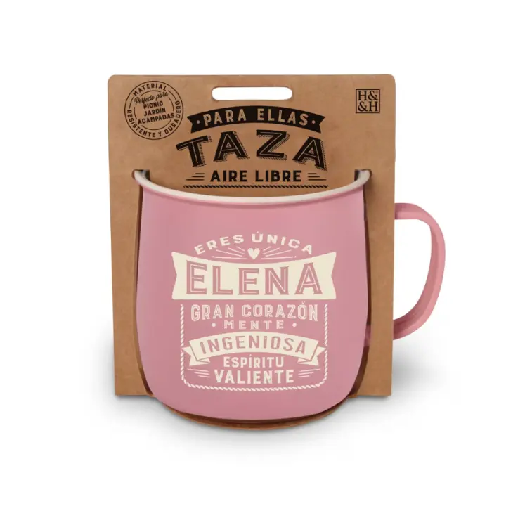 H&H Taza Personalizada History&Heraldry - Aire Libre, Melamina, Colores - Ideal para Picnic y Jardín - 1