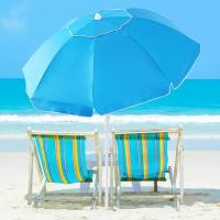 Sombrilla de playa grande 1.8m/2m/2.4m , inclinación y bolsa de transporte, protección UV 50+ resistente al viento, sombrilla portátil para patio jardín playa al aire [color se envia aleatorio] - details 4
