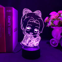 Lámpara De Noche Anime Demon Slayer Mitsuri Kanroji Figura 3D Iluminación Para Decoración De Dormitorio Regalo De Cumpleaños - details 3