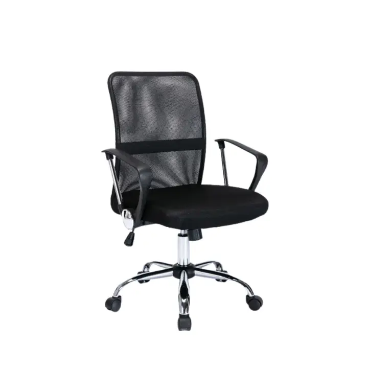 Silla de oficina Kibo ajustable + giratoria negro 102x60x58 cm - 1