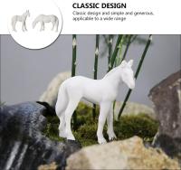 2 piezas MINI caballo figurillas miniatura pony resina potro figuras juguete pastel Cupcake Topper casa de muñecas bonsai hadas jardín paisaje ornamento juguete educativo Escuela Premio para - details 2