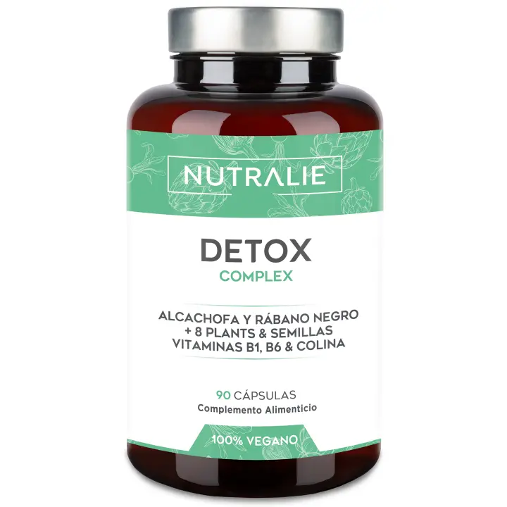 Detox Potente Depurativo y Diurético - Higado Colon - Adelgaplus Con Cardo Mariano Diente de León, Alcachofa + 8 Plantas y Semillas - 90 Cápsulas Nutralie - 1