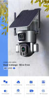 Cámara de vigilancia de seguridad solar inalámbrica para exteriores 4K 8MP 4G 360° Lente dual Zoom óptico 10X Detección de movimiento - details 25