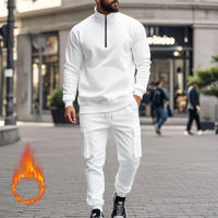 Conjunto Deportivo Casual Para Hombres Verano Otoño Invierno Con Cierre De Cremallera Y Veludo Tejido De Poliéster Talla S a XXXL - details 17