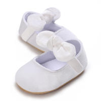 Zapatos De Princesa Para Bebé Niña En Lace Blanca Mocasines Con Lazo Y Borde Antideslizante De Goma Primera Calzado Para Caminar - details 132