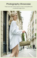 Bolso De Hombro Para Mujer De Cuero Sintético Grande Capacidad De Almacenamiento Estilo Lujo En Verde Con Bandeja Larga - details 3