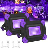 1/2PCS Lámpara De Infrarrojo LED Recargable Para Fiesta Disco Escenario Exterior IP66 Luz Negro UV Para Navidad - details 0