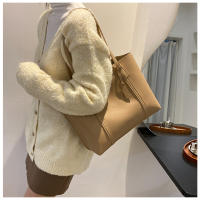 Bolso De Hombro Versátil De Cuero Suave Negro Minimalista Gran Capacidad Bolso De Tote Casual Para Mujer Estilo Inglés - details 12