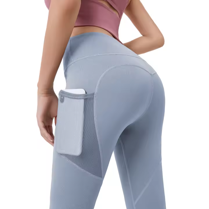 FREES COPES Mallas Deportivas Mujer con bolsillo Cintura Alta Sin Costuras Yoga Sexy Levantamiento Glúteos Ciclismo, seamless yoga leggings - 1