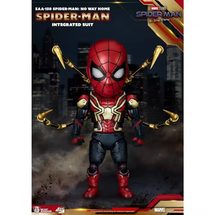 Figura beast kingdom egg attack marvel spider - man no way home traje integrado - 1