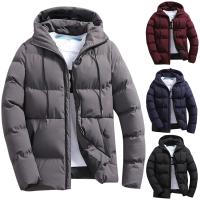 Abrigo De Invierno Para Hombre Parka Moda Casual Con Capucha Cálida Chaqueta Gruesa Outerwear Negocios Estilo Business - details 6