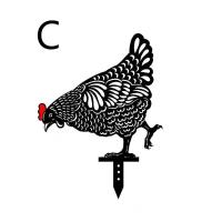 Estatua De Silueta De Pollo Vacío De 10 Pulgadas Arte De Jardín Decorativo De Hen Realista Adorno Para Exterior Material Plástico - details 14