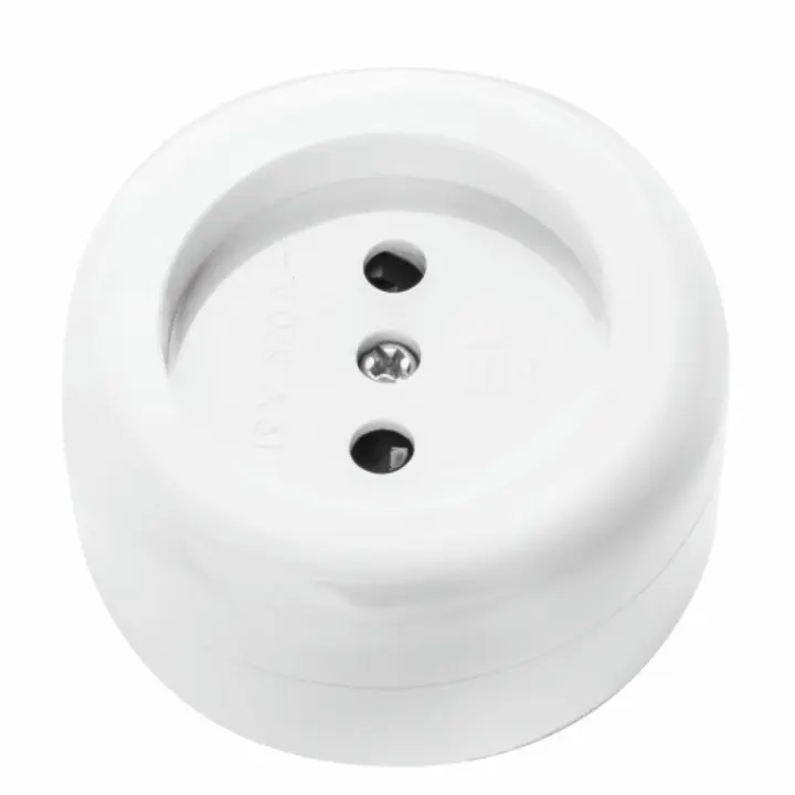 BASE DE SUPERFÍCIE REDONDA BRANCA ONLEX 10/16A SEM T/T 4MM - 1