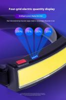 Linterna Frontal COB LED Super Brillante Recargable 180° Lámpara De Corbata Impermeable Para Actividades Al Aire Libre Como Pesca Senderismo Camping Y Ciclismo - details 7