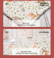 Manta De Bambú Y Algodón Doble Capa Suave Para Bebé Recién Nacido HappyFlute 120x110CM Impresión Digital Estilo Muslin Para Dormir - details 2
