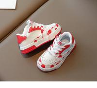 Zapatos Casuales Para Niños Y Niñas En PU Cuero Rojos Con Patrón De Puntos Cómodos Y Transpirables Zapatos De Camina Para Estudiantes Tallas Menores Verificación De Talla Sugerida - details 8
