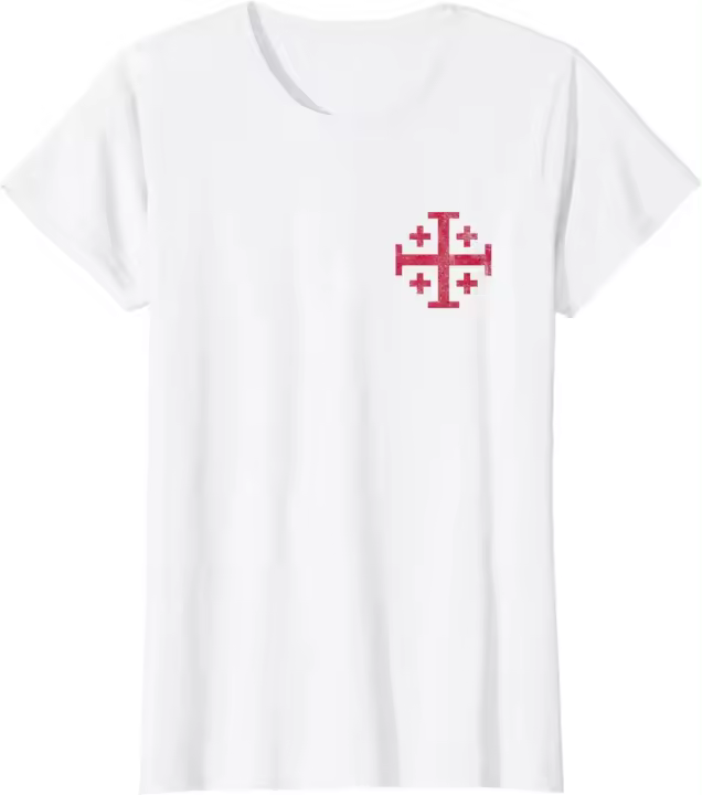 Camiseta De Algodón 100% Para Hombre Con Cruz De Jerusalén Y Escudo Del Templo Knights 2024 Camiseta Casual Sin Capucha Para Todo El Año - 1