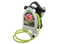 Manguera de riego con enrollador y pistola rociadora, 10 metros de longitud, media pulgada, resistente y flexible, ideal para jardín, terrazas y lavado de coches, sistema ajustable con múltiples modos de riego, fácil almacenamiento - details 0