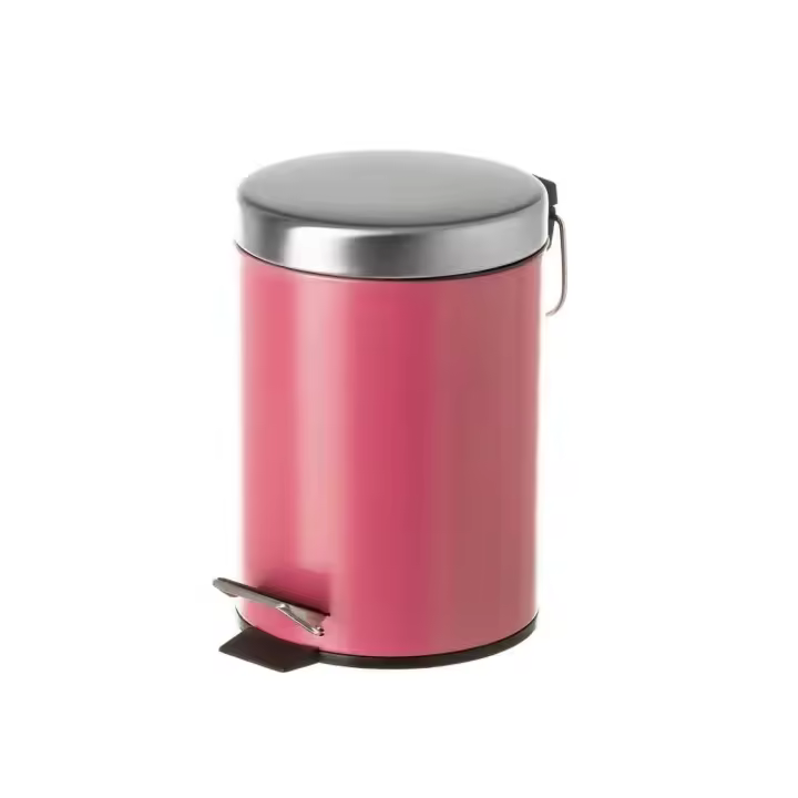 Dcasa Papelera coral de metal y polipropileno de 3 litros - 1