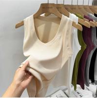 Camisola De Mujer 2025 Estilo Coreano Sólida Con Cuello Redondo Bajo Y Ribbed Basic Summmer Elasticado Slim Versátil - details 11