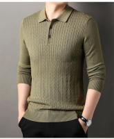 Suéter De Hombre De Alta Calidad Otoño/Invierno Con Mangas Largas Y Cuello Redondo Suave Y Grueso Estilo Casual Sin Capucha - details 3