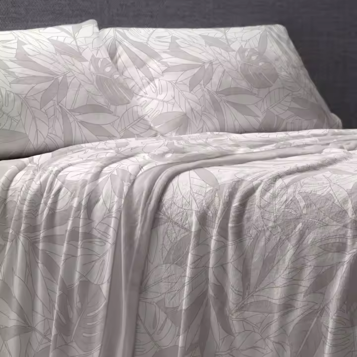 Juego de Sábanas Coralina BURRITO BLANCO - Suave y Cálido para Invierno | Diseño Floral | Todas las Medidas de Cama - 1