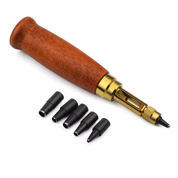Pulgar De Talla Ajustable KRABALL Para Cuero Papel Y Madera Con Mango De Cuerda Herramienta De Encuadernación Y Artesanía Tamaños Variados - 1