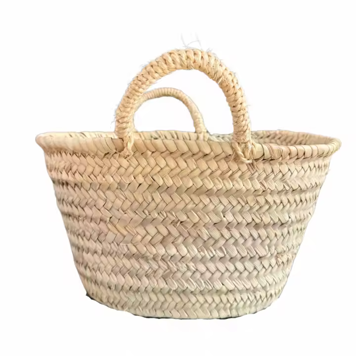 Capazo de Palma Hecho a Mano - Ideal para Eventos - Tamaño Mediano - 1