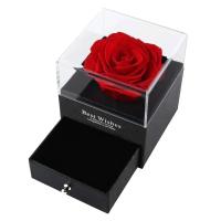 Caja De Regalo Para Día De La Madre Con Flor Eterna Artificial Expresa Tu Amor a Mamá Caja De Joyas De Papel Decorativa Para Aniversarios Y Cumpleaños - details 5