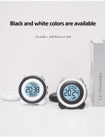 Reloj De Alarma Multifuncional Con Vibración Y Luz Backlight Mostrador Decorativo Con Fecha Doble Alarma Y Visualización De La Semana Material Plástico Estilo Moderno Negro/Blanco - details 4