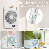 Ventilador De Mesa Portátil Mini Plegable Con 5 Velocidades USB Recargable Para Estudiantes Y Oficina Instalación En Pared - details 0