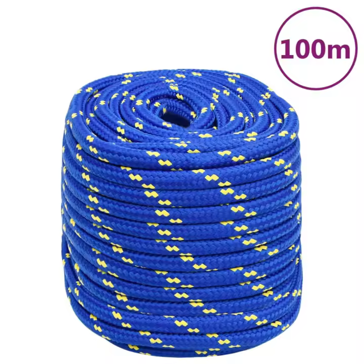 vidaXL Cuerda de barco polipropileno 18 mm 100 m cuerda enrollada Color Azul,  Blanco y azul,  Blanco y mas - 1