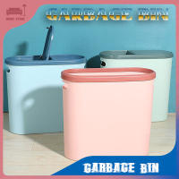 Bandeja De Cocina Ecológica De Plástico Con Tapa Silenciosa Y Ahorradora De Espacio Para Baño Recipiente De Basura Creativo Para El Hogar Con Ranura - details 0