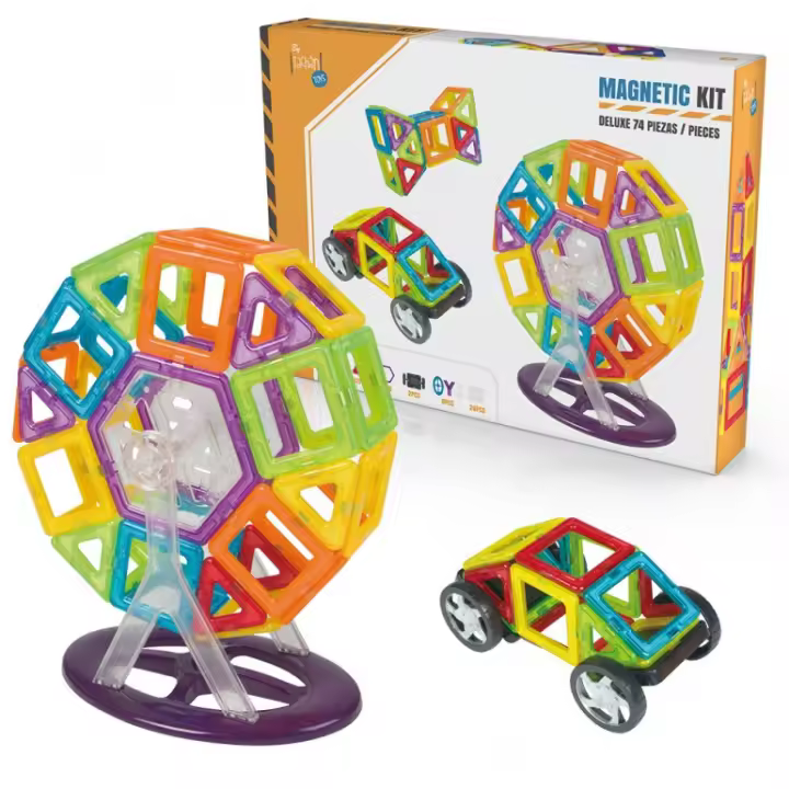 Magnetic Kit Deluxe 74 Piezas de construcción magnéticas  Tachan - 1