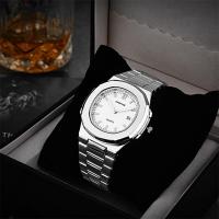 Reloj De Lujo Para Hombre 2024 Reloj De Pulsera De Cuarzo Acero Inoxidable Resistente Al Agua Con Luminiscencia Y Fecha Cuadrado - details 15