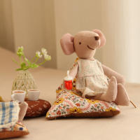 Sofá De Tela Artificial De Miniatura 1:12 Para Casa De Muñecas Bjd Ob11 Estilo Pastoral Material Textil Y Fibra - details 0
