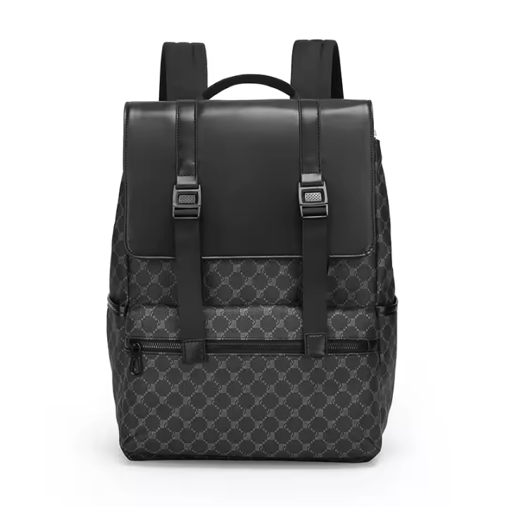 Mochila De Negocios Para Hombre De Cuero PU De Lujo Mochila De Laptop Elegante Bolsa De Viaje Briefcase Mochilas Para Hombre - 1