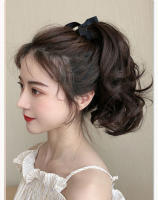 WIGSIN Extension De Cabello Sintético 10 Pulgadas Cola De Caballo Rizada Café Con Cordón Clip in Para Mujeres Peinado Corto Ondulado - details 5