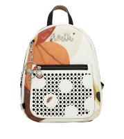 Mochila de mujer Lunares - Anekke Alma - Compartimento principal con cierre de cremallera - Bolsillo frontal y trasero con cremallera - Asas regulables - Ref. 40725-252 - Mide 24 x 30 x 8 cm - details 0