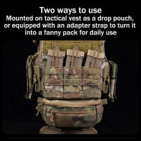 Bolsa De Hombro Compacta Para Cinturón Integrada Con Chaleco De Porta Placa Para Airsoft En MC Negro Verde De Rango Café - details 4