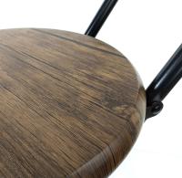 STARLEY-Silla Plegable y Ligera - Taburete de Metal con Madera - Ideal para Cocina, Jardín, Salón y Terraza Bar - 30x73 CM - details 3