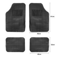 Juego de 4 Alfombrillas de goma Universales antideslizantes , lavables para coche. Alfombras de goma  para vehiculos Universales - details 0