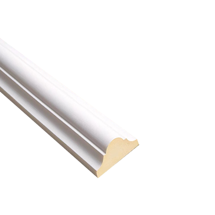 Bandeja Blanca Semicircular PU Imitando Yeso Y Madera Para Decoración De Pared Borde De Belleza Y Moldura Strip