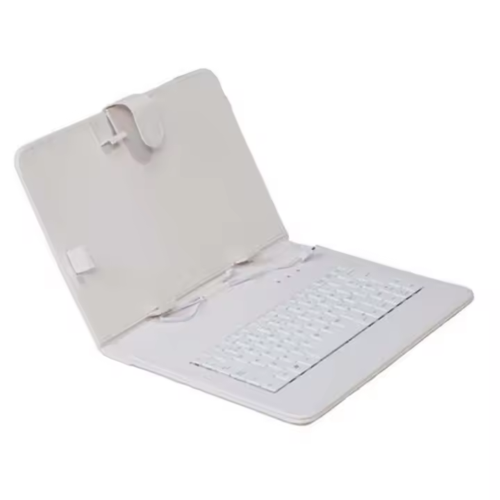 Exeom Funda con Teclado en Español para Tablet 9.7" Blanca Acolchada y Reforzada con Cierre Magnético - 1