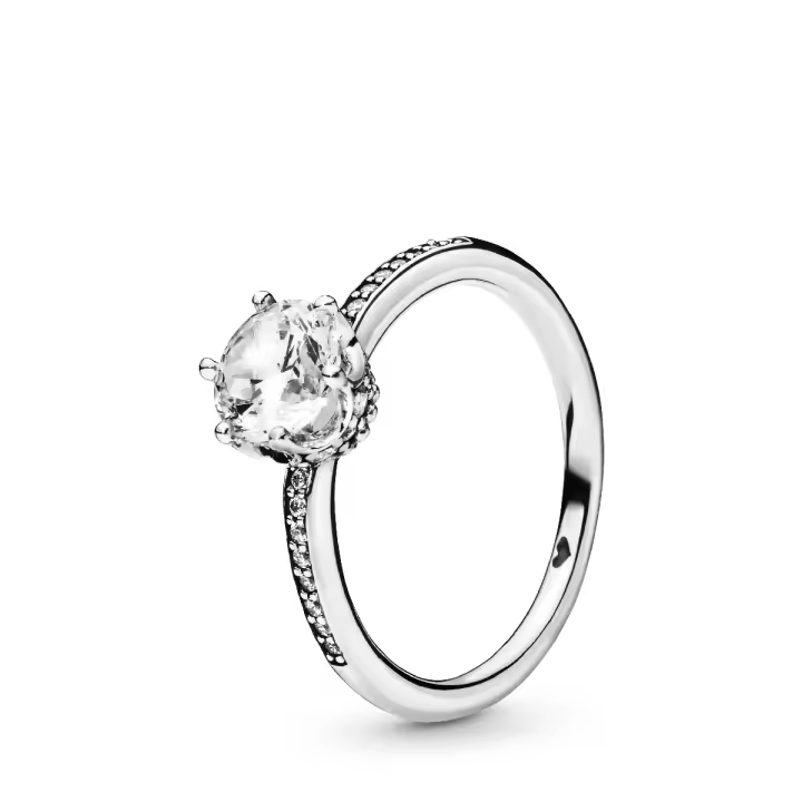 Anillo Pandora Corona Resplandor Transparente - 1