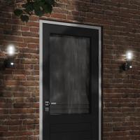 vidaXL Apliques de exterior con sensor 2 uds acero inoxidable Color Negro,  Plateado, y mas - details 0