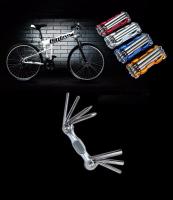 Kit De Herramientas De Reparación De Bicicleta Multifuncional Portátil 7 En 1 Láminas De Aleación De Acero Ajustable Allen Hexagonal Para Ciclismo Y Montañismo - details 0